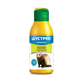 Shustrik moisturizing deodorizing shampoo for ferrets: description, application, buy at manufacturer's price